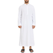 Jubba Thobe Long Sleeve Solid Color Breathable Robes - Touch of Madina