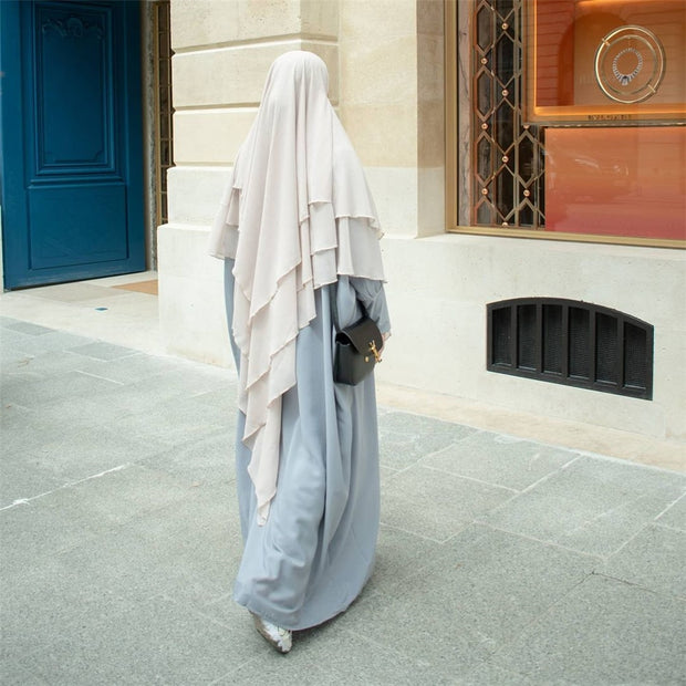 Abayas Muslim Plain Treble Khimar Hijab Caps Scarf - Touch of Madina